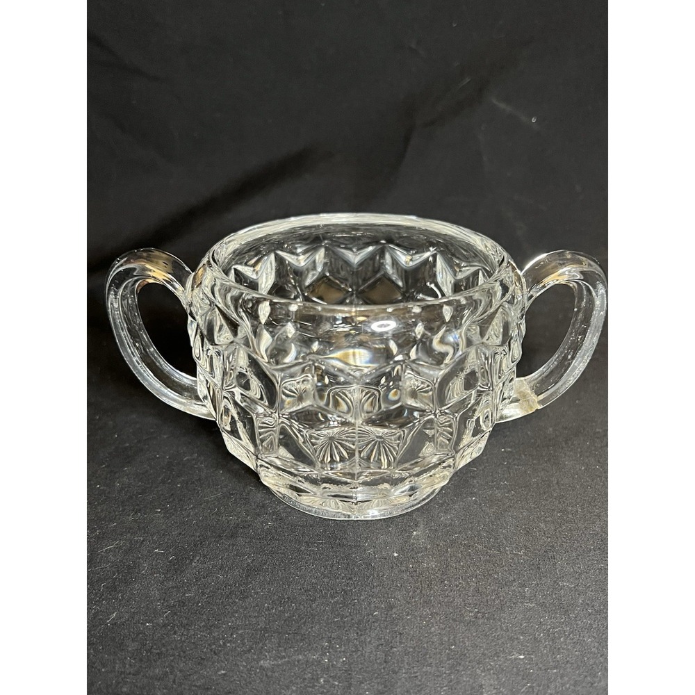 Vintage Fostoria American Sugar Bowl 3" Tall